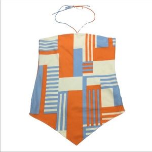 Theory silk halter top